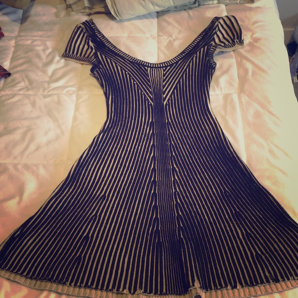 Free people black and white dress